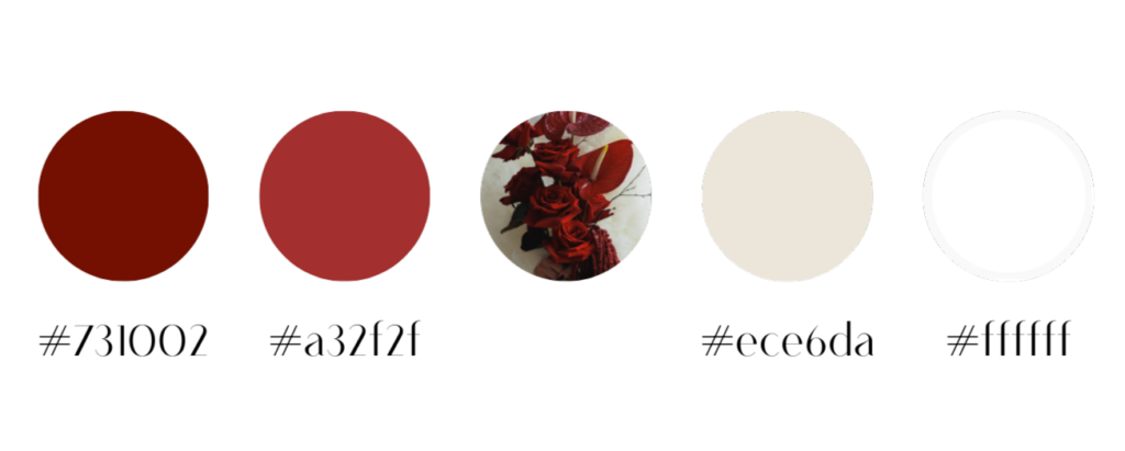 Burgunder Rot Farbpalette